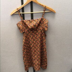 Emory Park Floral Mini Dress -open on the sides perfect for Fall.